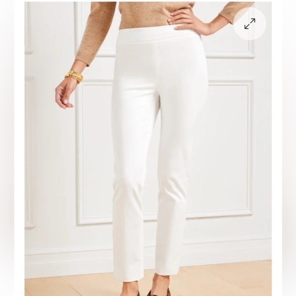 *TALBOTS NWT CHATHAM ANKLE PANTS - CURVY FIT White Size 8P